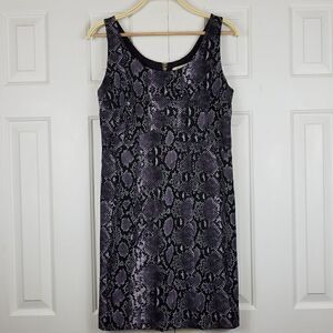 Michael kors stretch python printed sheath dress